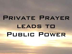 Private prayer