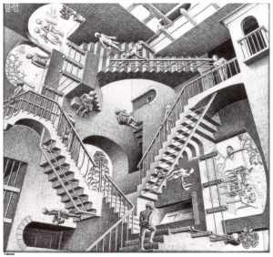 Relativity by M.C. Escher