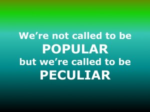 Peculiar not popular
