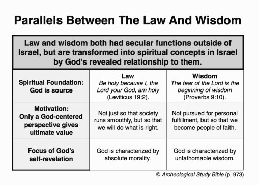 Parallels between law and wisdom