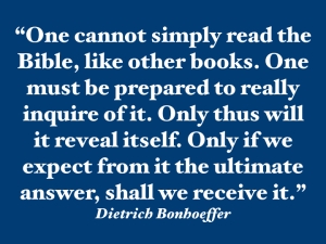 Bonhoeffer - study the Bible