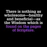 Wholesome – found in&nbsp;Scripture