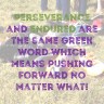 Perseverance and endurance